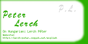 peter lerch business card
