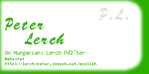 peter lerch business card